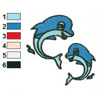 Free Dolphin 02 Embroidery Design